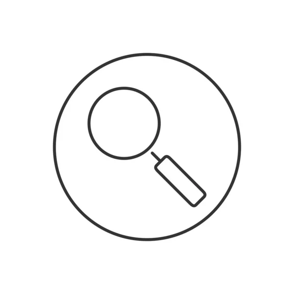 Magnifying Glass Loupe Related Vector Line Isolated Icon Search Icon — Stock Vector