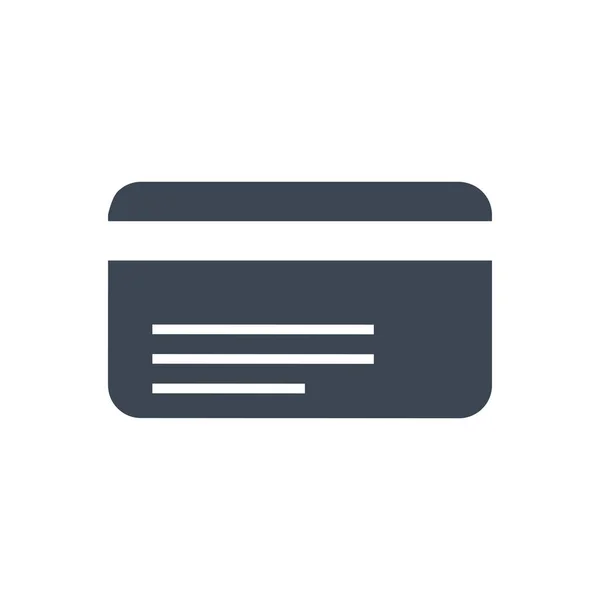 Credit Card Related Vector Glyph Icon Credit Card Sign Isolated — Stockový vektor
