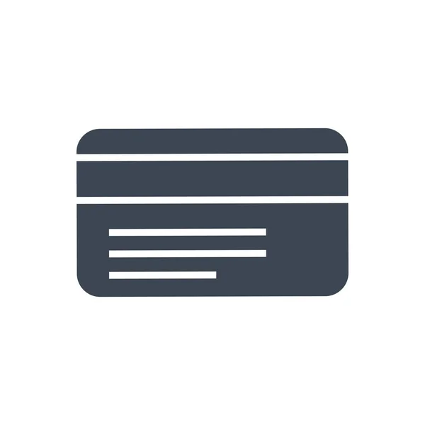 Credit Card Related Vector Glyph Icon Credit Card Sign Isolated — Stok Vektör