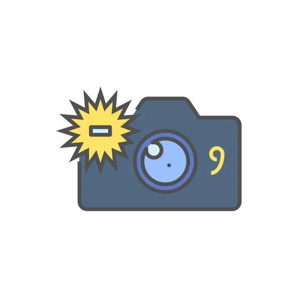 Camera Icon Camera Related Vector Fill Icon Editable Stroke — Stockový vektor