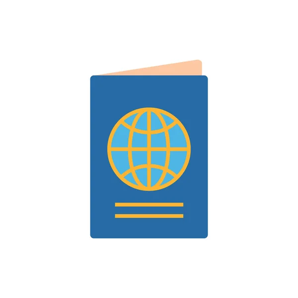 Passport Icon Passport Related Vector Flat Icon Editable Image — 图库矢量图片