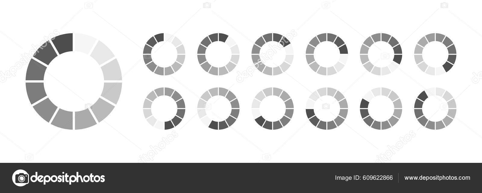 Circular Loading Buffering Icons Vector Video Ready Animation Gif All ...