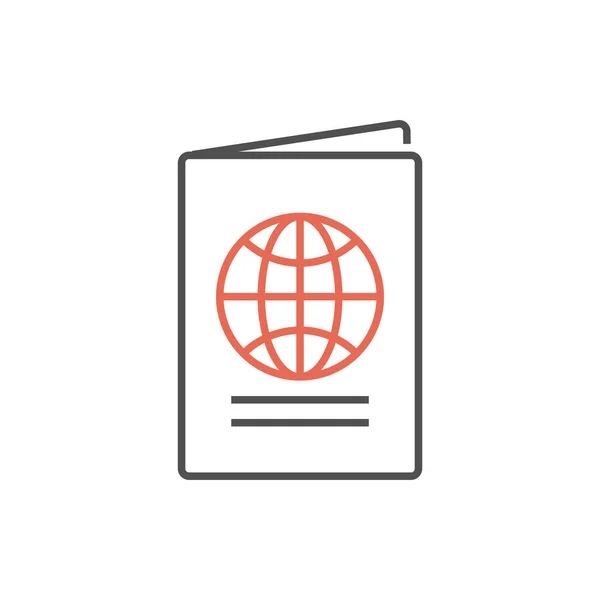 Passport Icon Passport Related Vector Line Icon Editable Stroke — 图库矢量图片