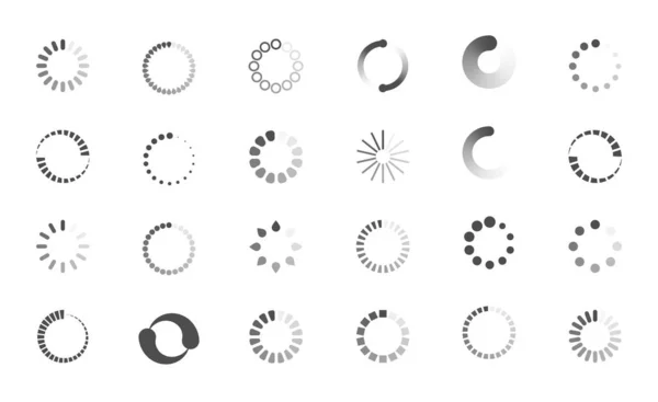 Descargar Conjunto Letreros Conjunto Iconos Carga Sistema Carga Carga Datos — Archivo Imágenes Vectoriales