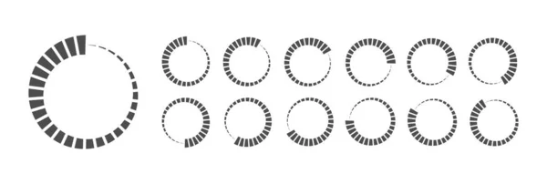 Carregamento Circular Ícones Buffer Vídeo Vetorial Pronto Para Animação Gif —  Vetores de Stock