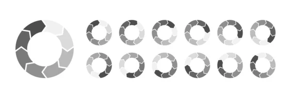 Circular Loading Buffering Icons Vector Video Ready Animation Gif Alle — Stockvektor