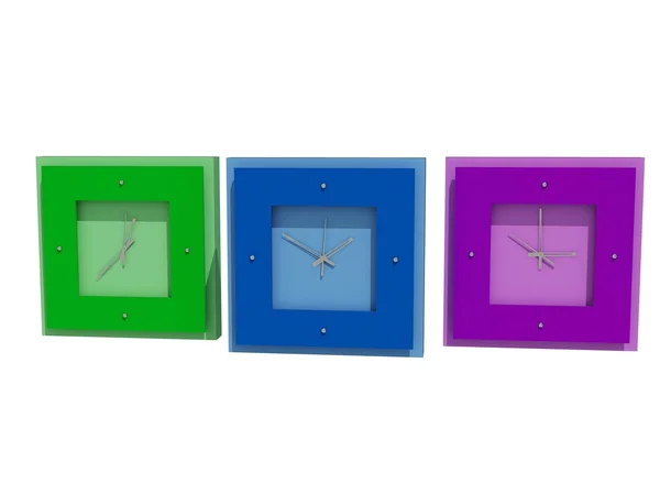 Красочные настенные часы — стоковое фото