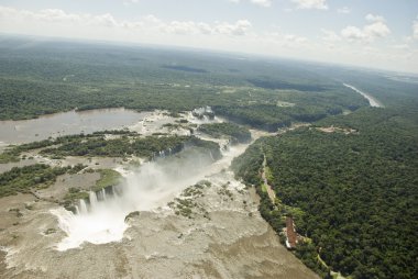 Iguassu falls havadan görünümü