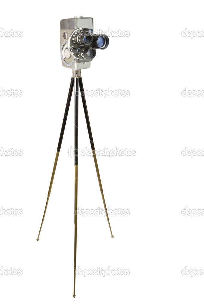 Wind-up 16mm Movie Camera and Tripod