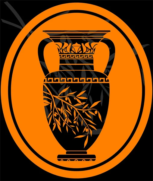 Plantilla de jarra para aceite de oliva — Vector de stock