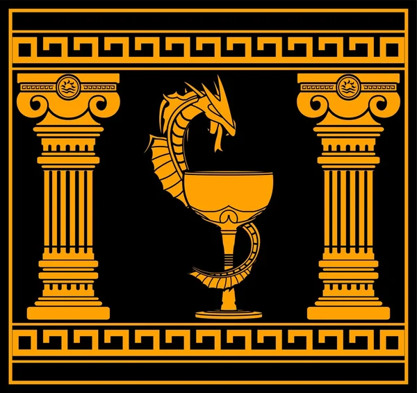 Ancient pharmacy symbol — Stock Vector