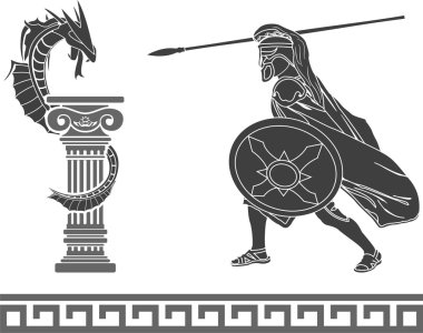 Antik kahraman ve dragon