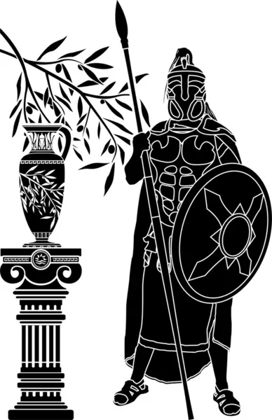 Ancien homme hellénique — Image vectorielle