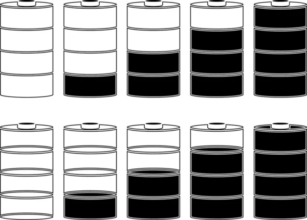 Plantillas de baterías — Archivo Imágenes Vectoriales