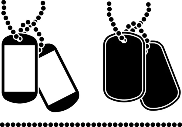 Stencils of dog tags — Stock Vector