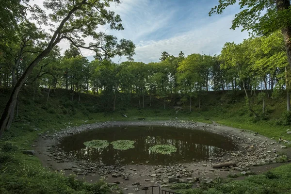 Jezero Místě Pádu Meteoritu Ostrov Saaremaa Estonsko — Stock fotografie