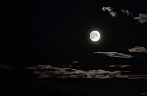 Beautiful View Moon Nightly Sky — Stock Photo, Image