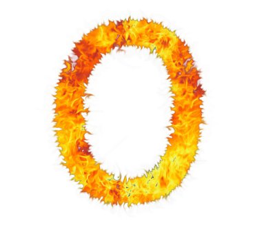 beyaz zemin üzerine parlak flamy numarası.