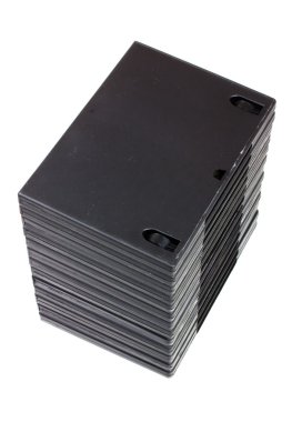 Beyaz arka plan üzerinde izole cd dvd kutuları