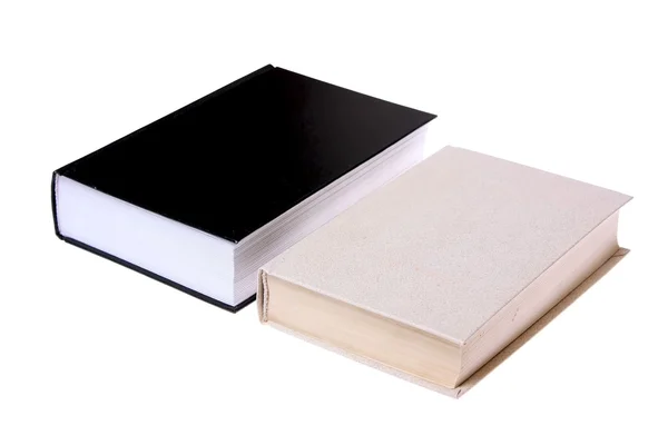 Черно-белые книги изолированы на белом фоне — стоковое фото