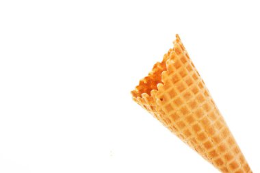 boynuz beyaz zemin üzerine izole dondurma için