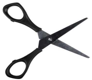 Beyaz arka plan üzerinde izole modern metal makas