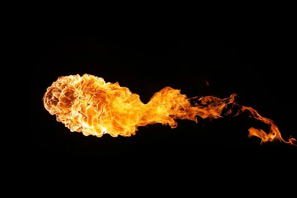 Fireball on a black background — Stock Photo, Image