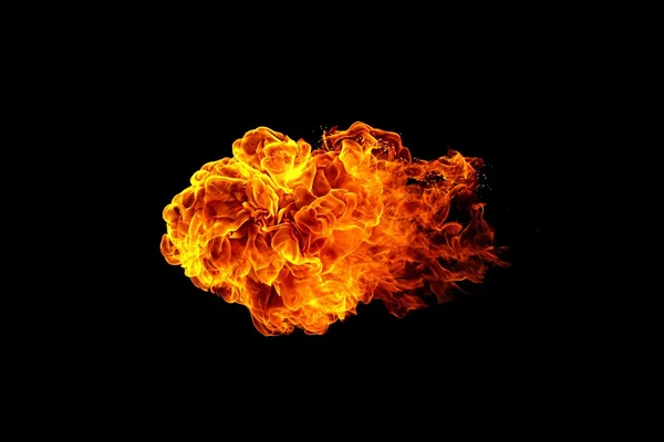 siyah bir zemin üzerine ateş topu