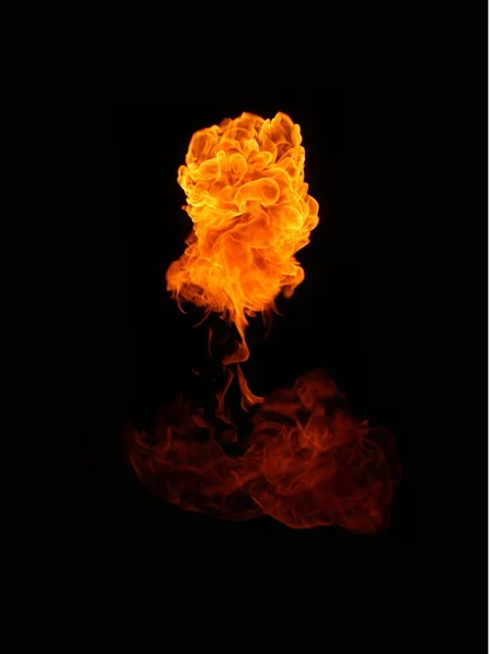 Fireball on a black background — Stock Photo, Image