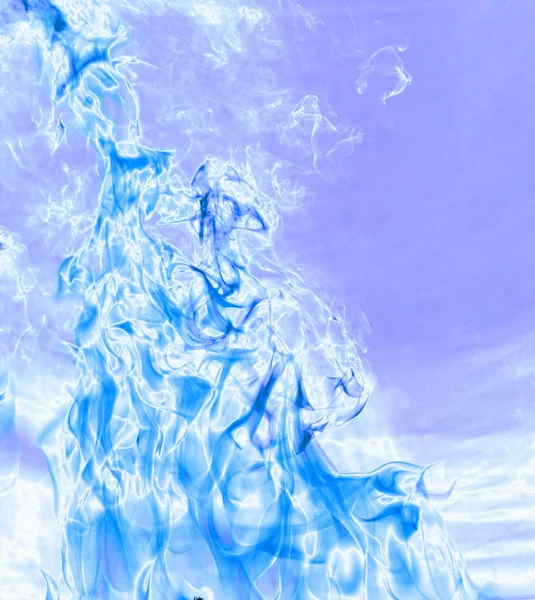 Streszczenie zimno niebieski płomień — Zdjęcie stockowe