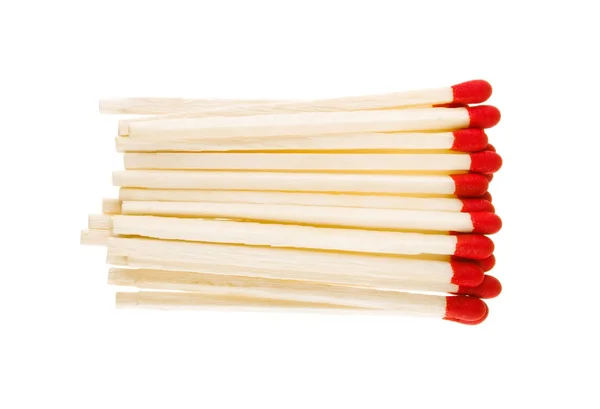 Set of red matches isolated on white background — Stock Photo, Image