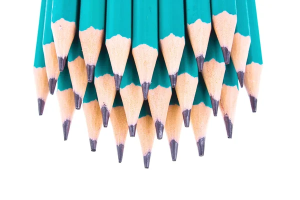 Green pencils isolated on a white background — Stock Photo, Image