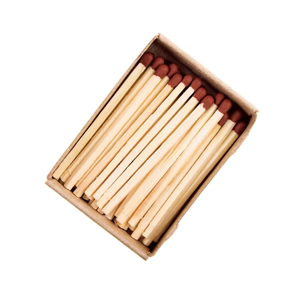 Matches in a box isolated on white background — Stock Photo, Image