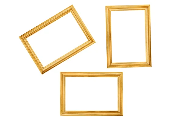 Wooden frameworks isolated on white background — Stock Photo, Image