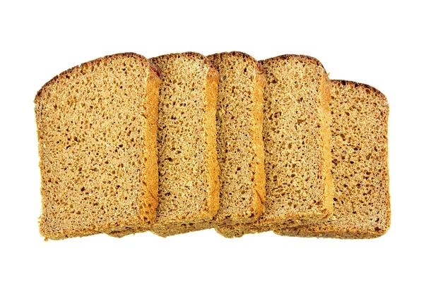 Fekete kenyér elszigetelt fehér háttér Jogdíjmentes Stock Fotók