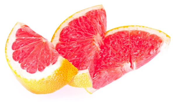 Slices of grapefruit isolated on white background — Stock Photo, Image