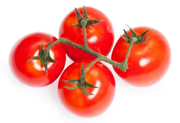 Cherry rajčata izolované na bílém pozadí — Stock fotografie