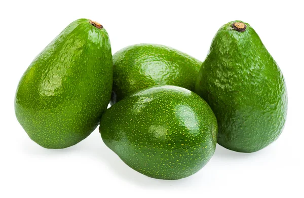 Gruppo avocado isolato su sfondo bianco — Foto Stock