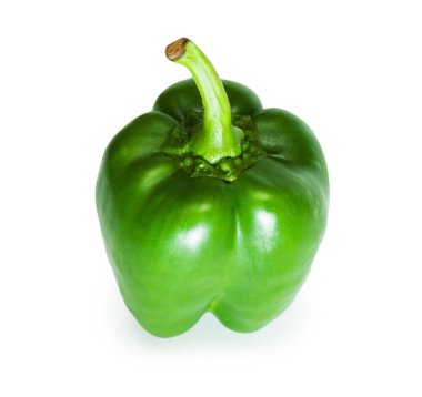 beyaz arkaplanda izole edilmiş tatlı biber