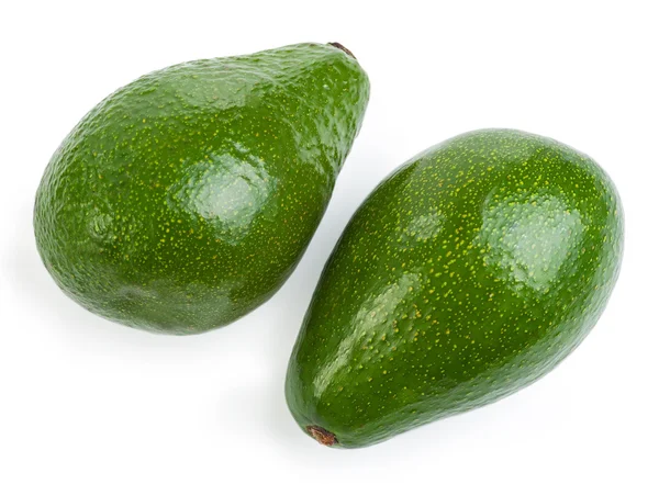 Pareja de aguacate aislado sobre un fondo blanco — Foto de Stock