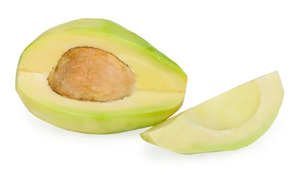 Scheibe Avocado auf weißem Hintergrund — Stockfoto