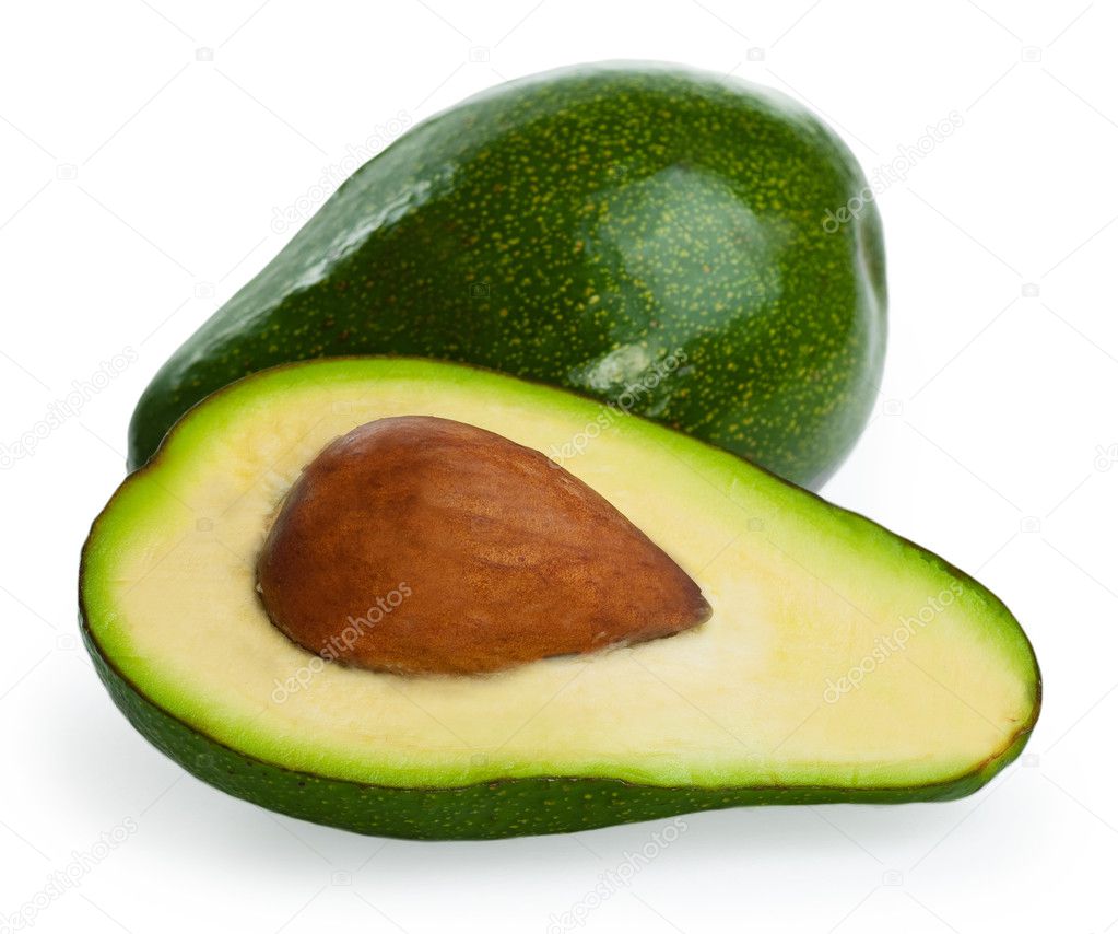Avocados isolated on a white background