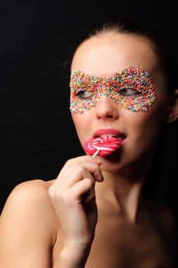 seksi kadın şeker maskesi