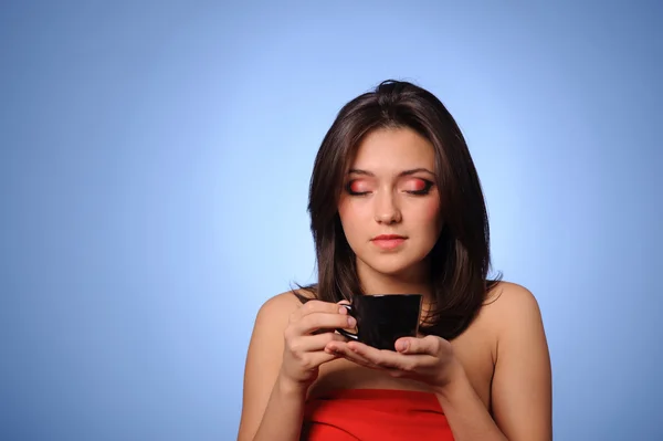 Mujer vestida de rojo —  Fotos de Stock