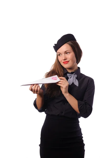 Flight attendant — Stock Photo, Image