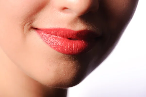여자의 붉은 입술 — 스톡 사진