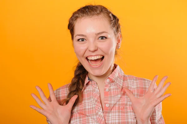 Joven positivo adolescente chica —  Fotos de Stock