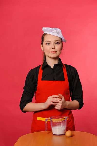 Belleza joven cocinero — Foto de Stock