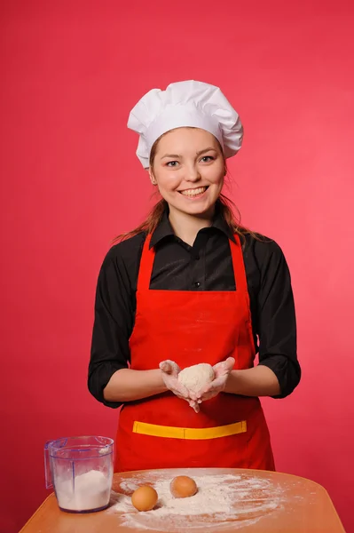 Beauté jeune cuisinier — Photo
