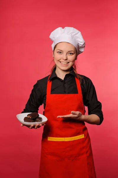 Belleza joven cocinero — Foto de Stock